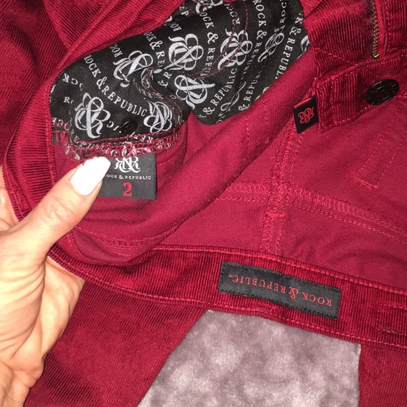 Rock & republic red corduroy skinnies 🍎 👄 - Picture 5 of 5
